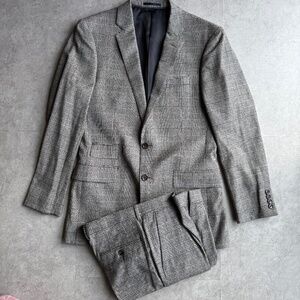 J Crew Ludlow Prince of Wales Abraham Moon wool blend, 38R suit + trousers